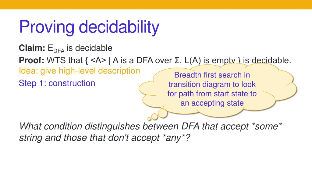 proving decidability 6