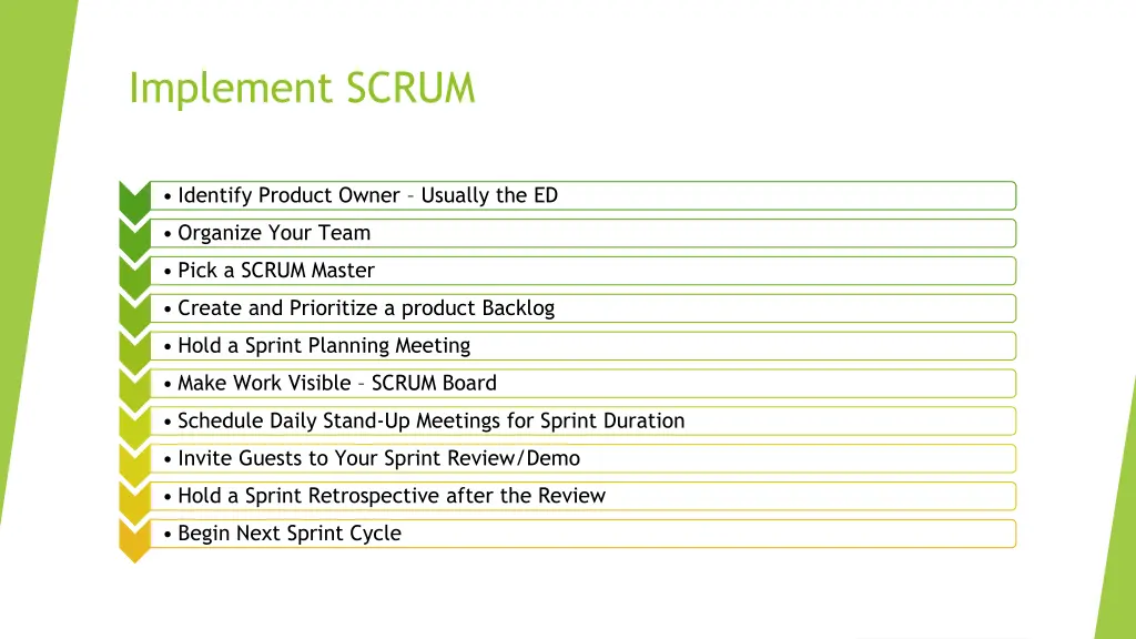 implement scrum