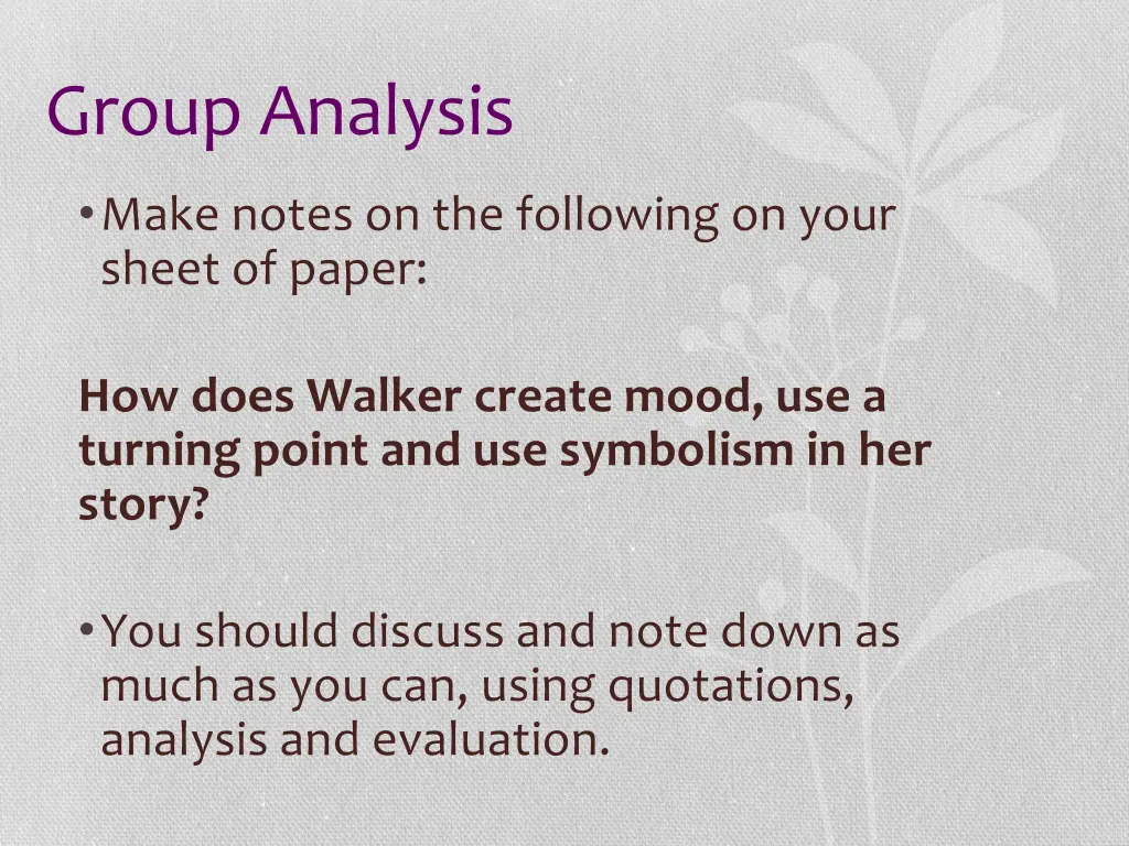 group analysis