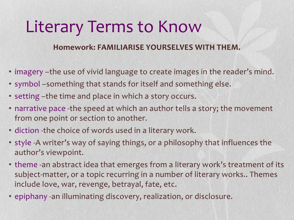 literary terms to know