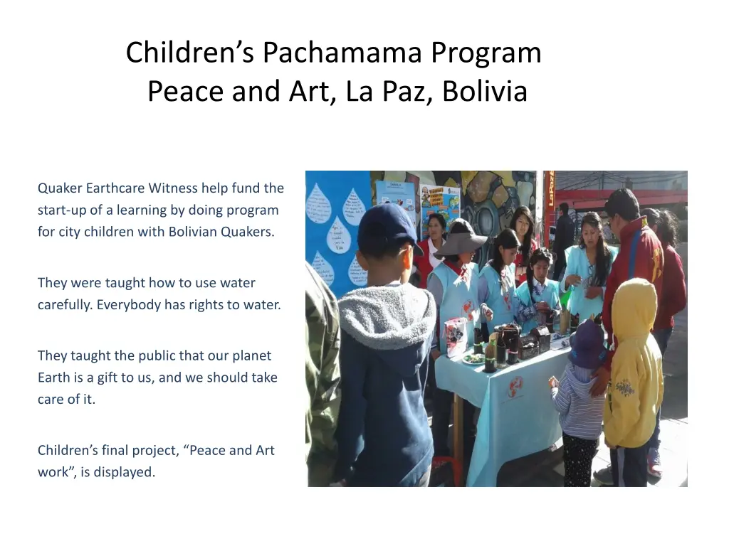 children s pachamama program peace