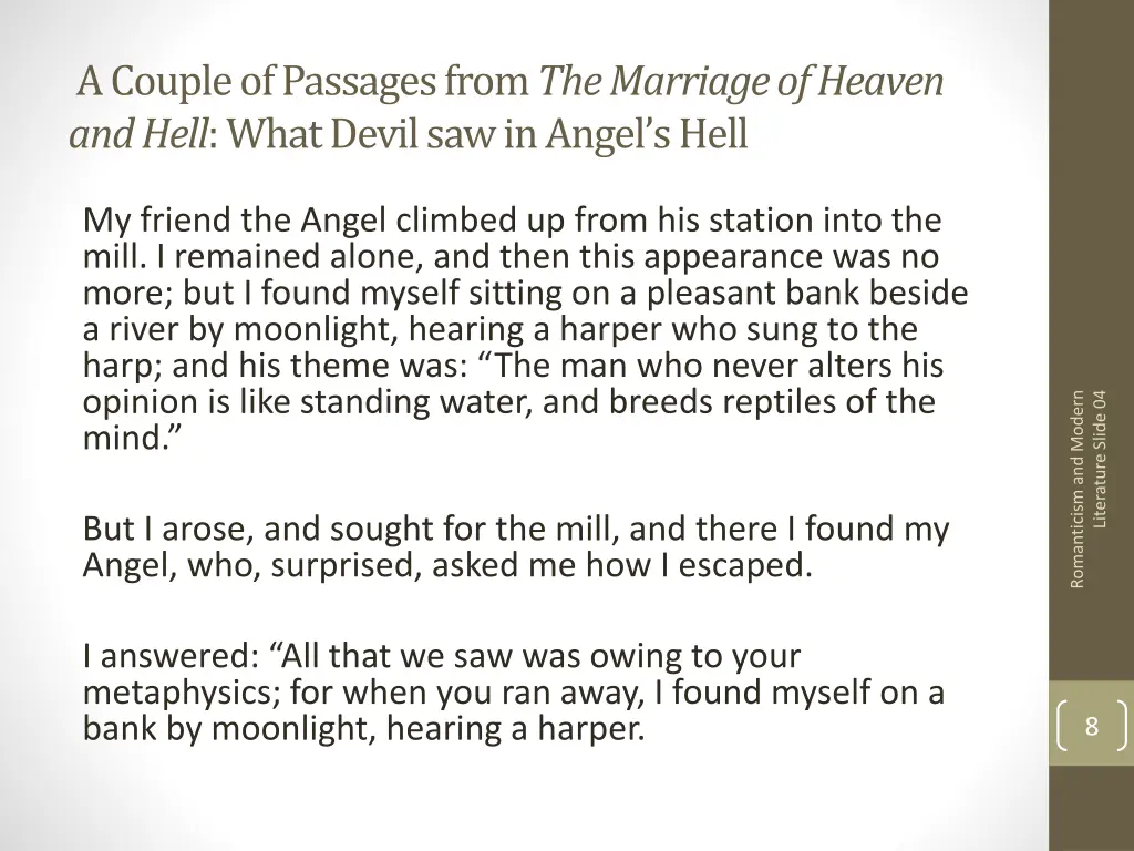 a couple of passages from the marriage of heaven 1