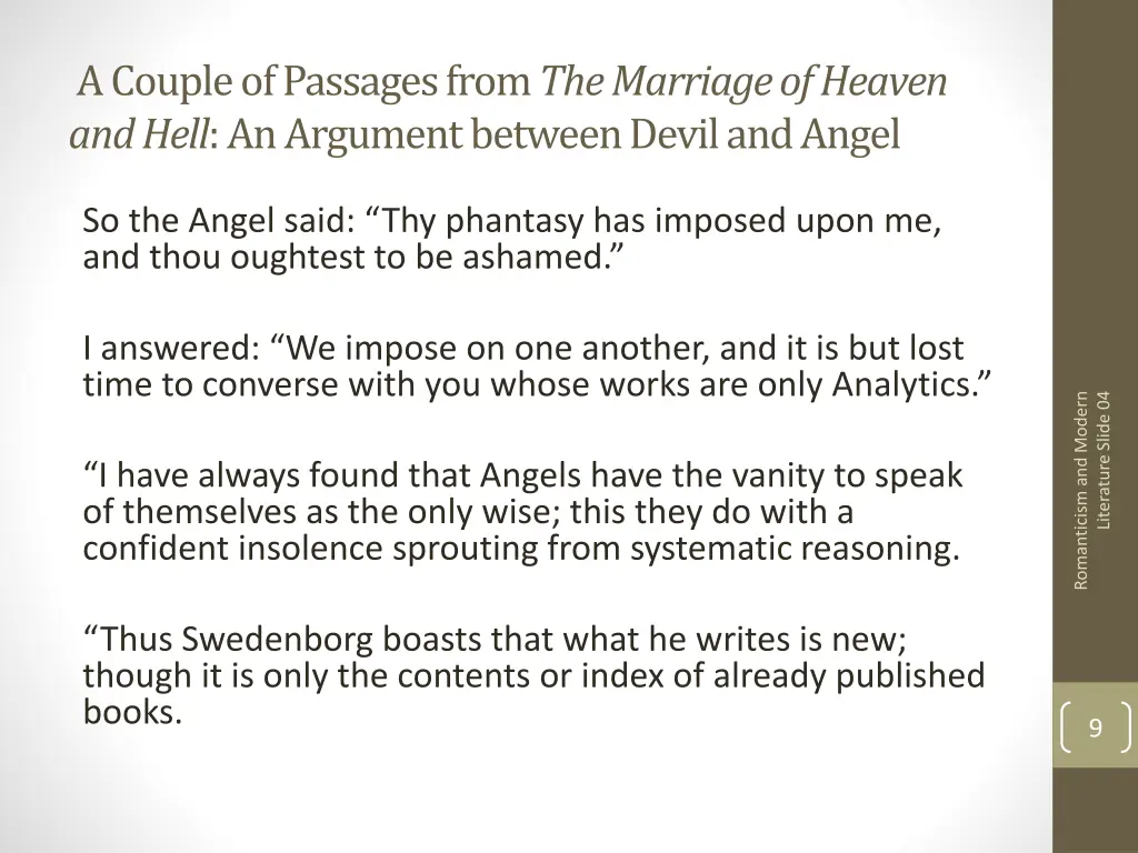 a couple of passages from the marriage of heaven 2