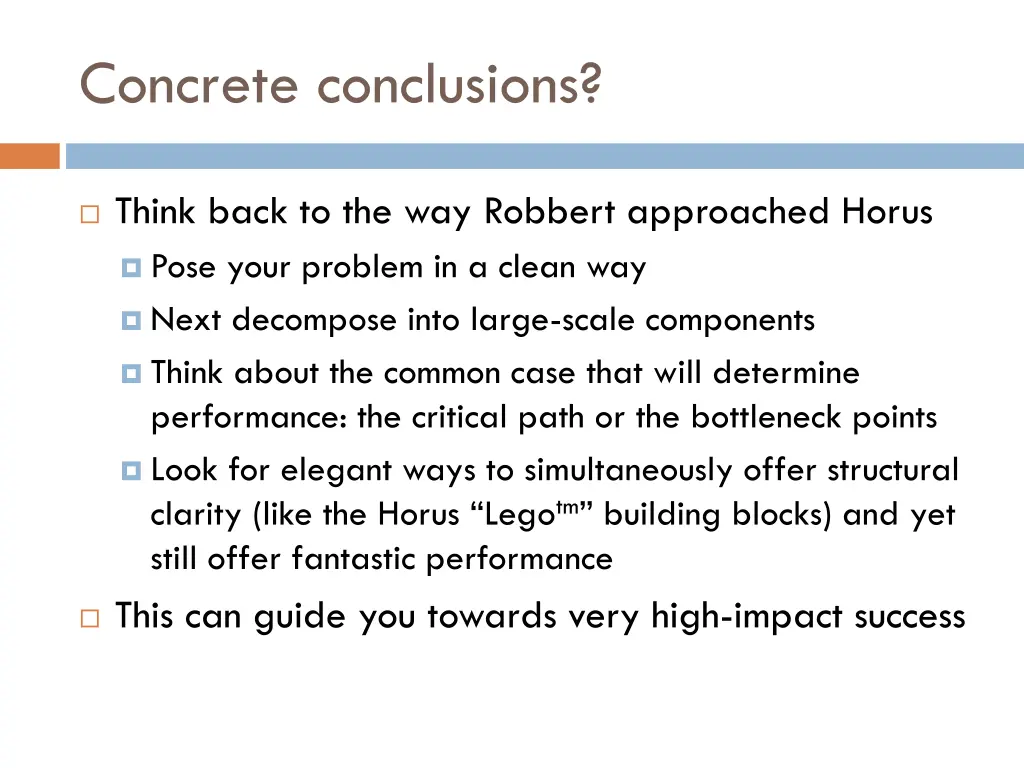 concrete conclusions