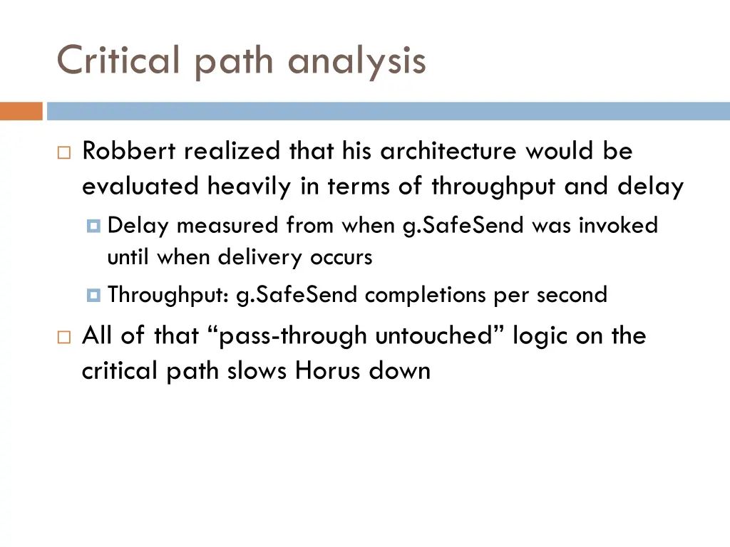 critical path analysis