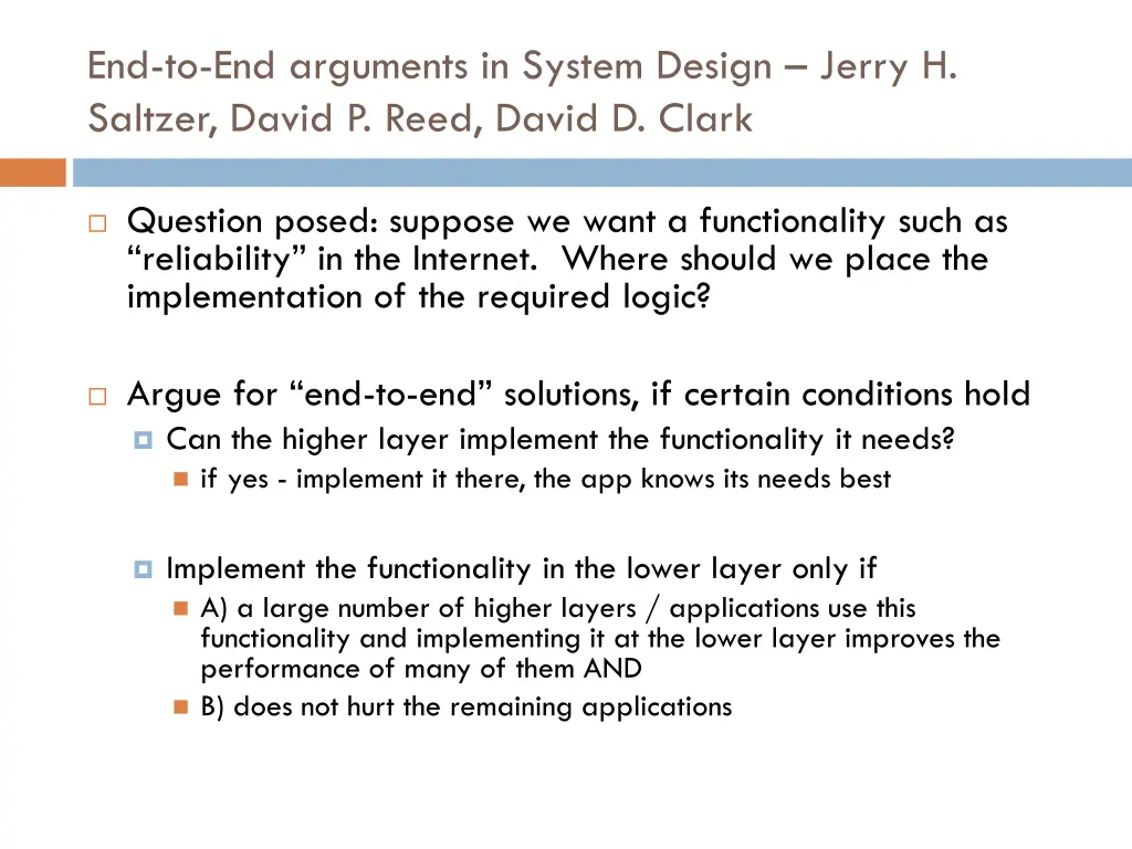 end to end arguments in system design jerry 1