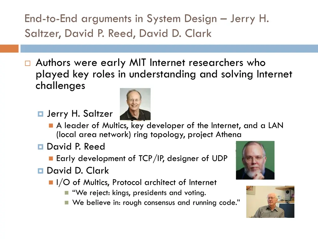 end to end arguments in system design jerry