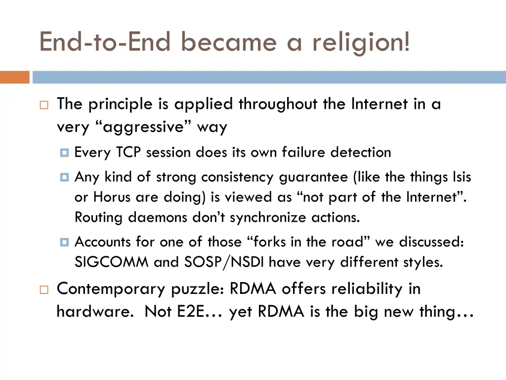 end to end became a religion