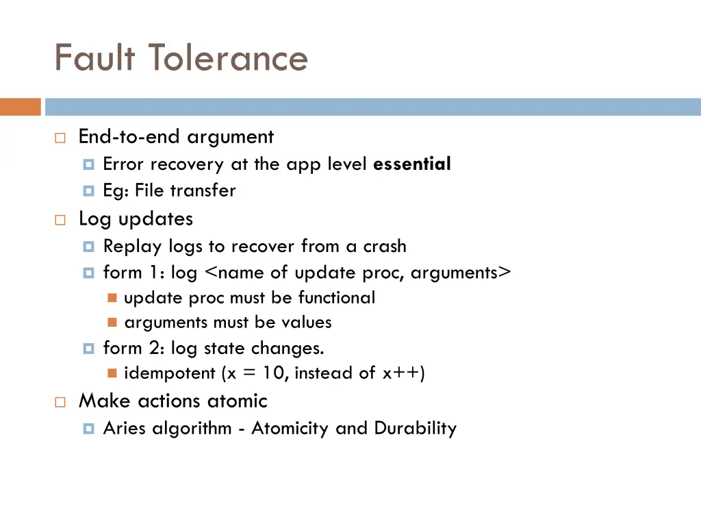 fault tolerance