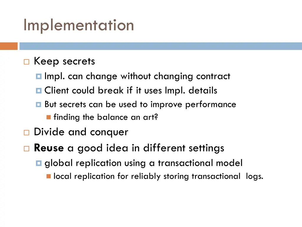 implementation