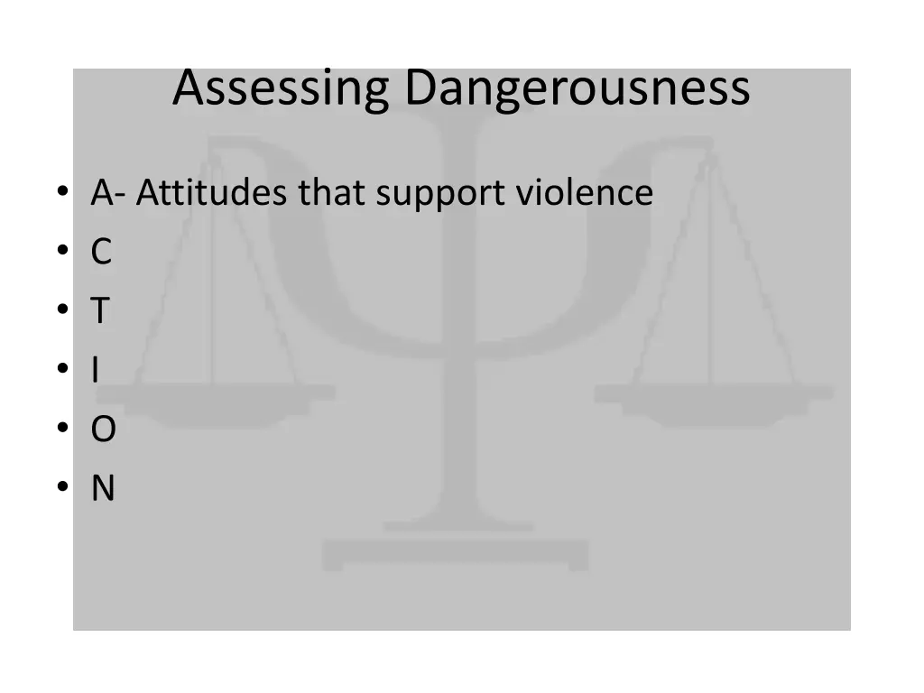 assessing dangerousness 2