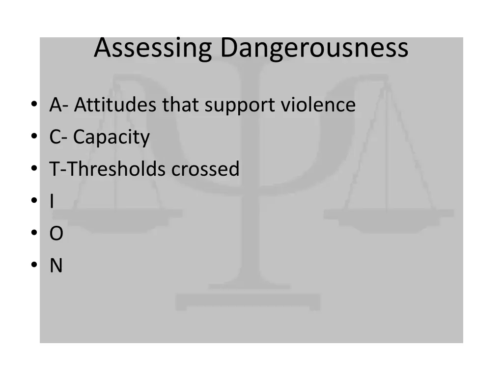 assessing dangerousness 4