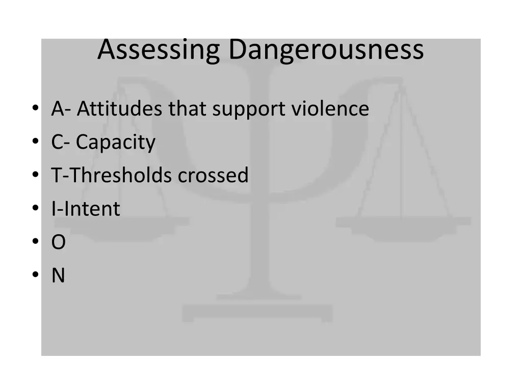 assessing dangerousness 5