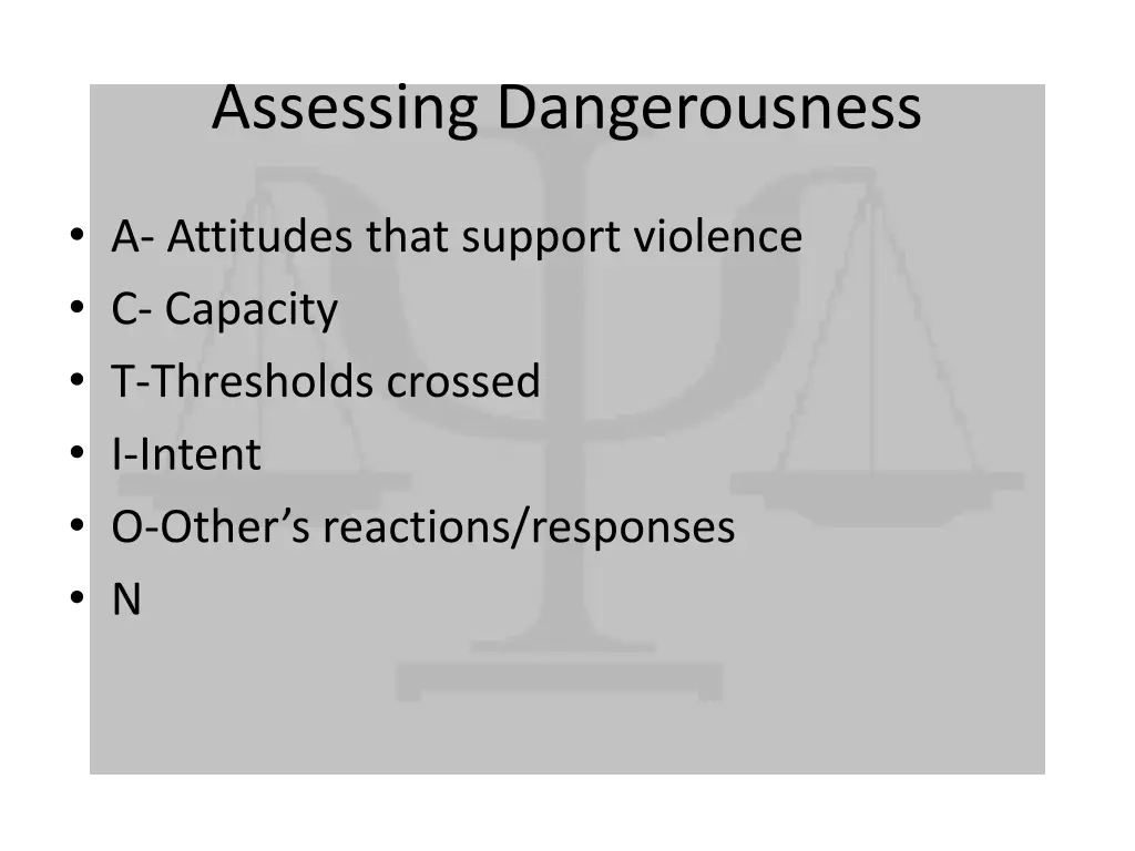 assessing dangerousness 6