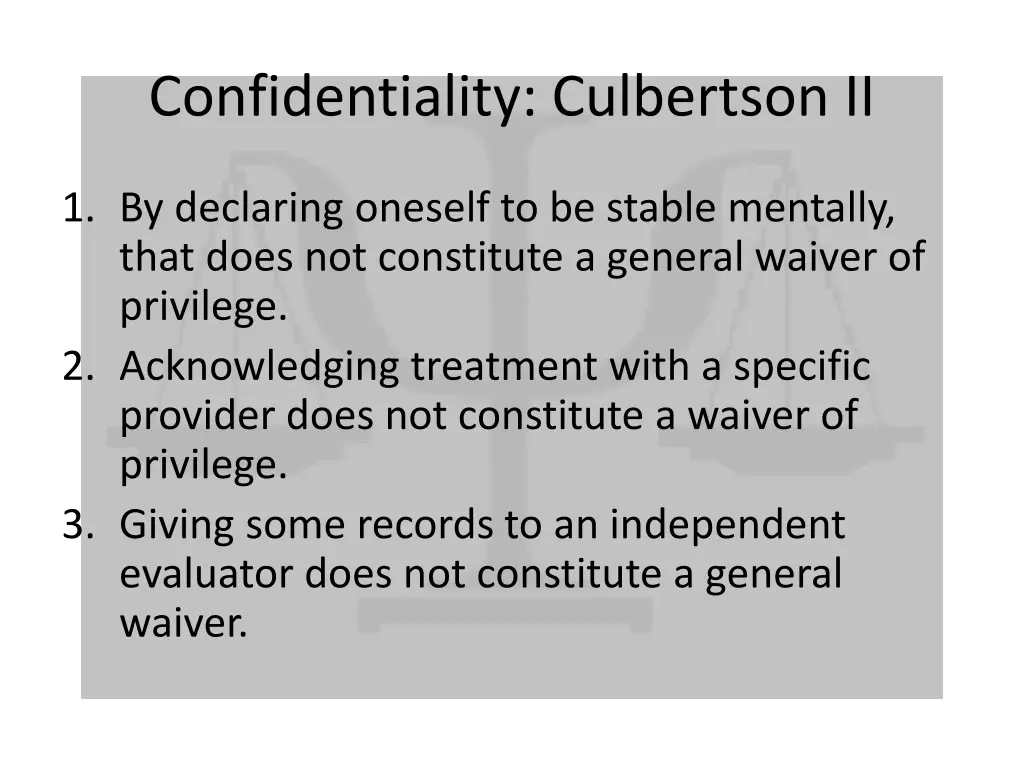 confidentiality culbertson ii