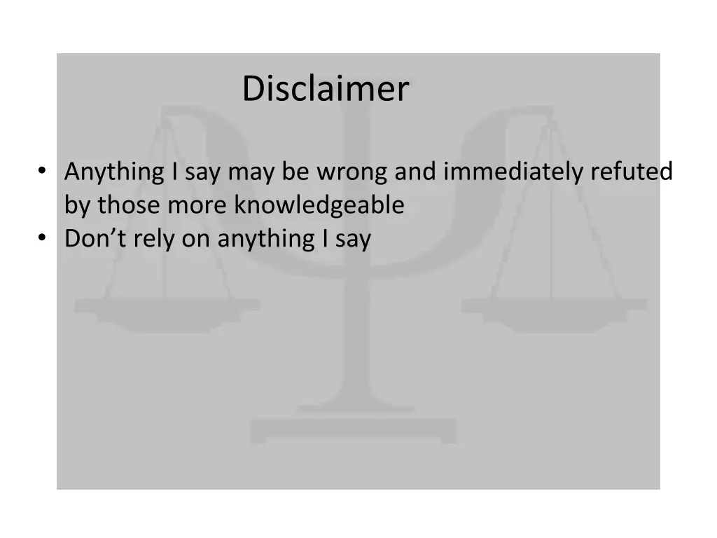 disclaimer