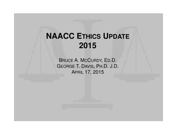 naacc e thics u pdate 2015