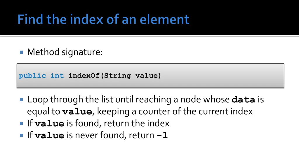 method signature