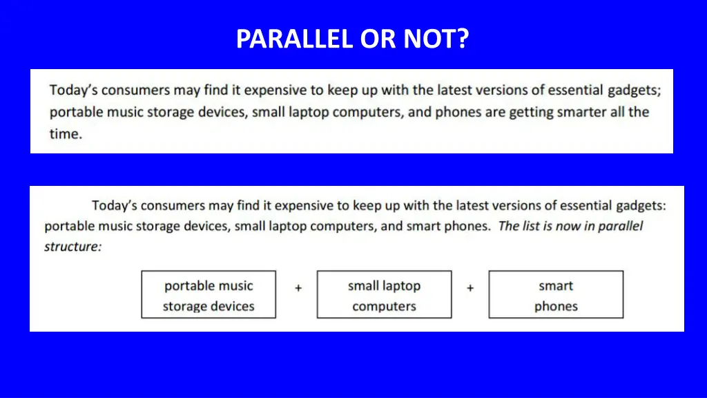 parallel or not