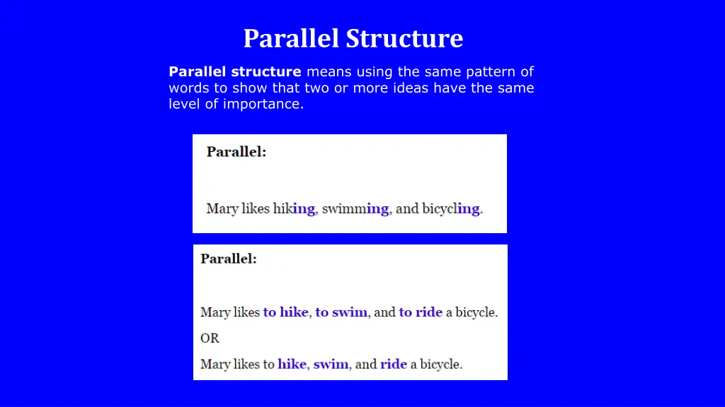 parallel structure 1