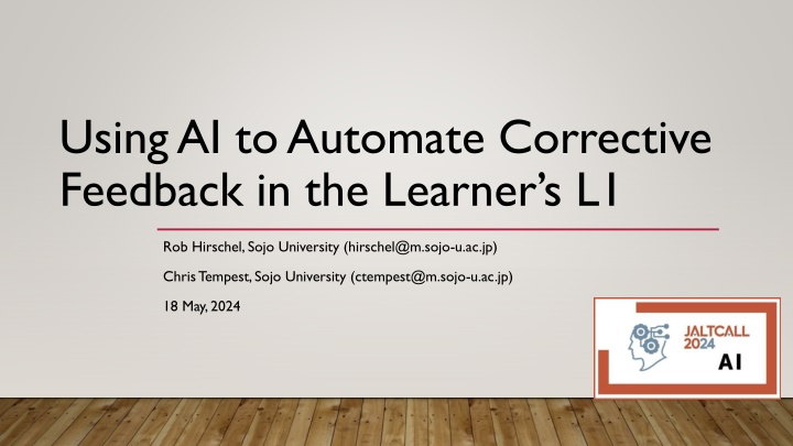 using ai to automate corrective feedback