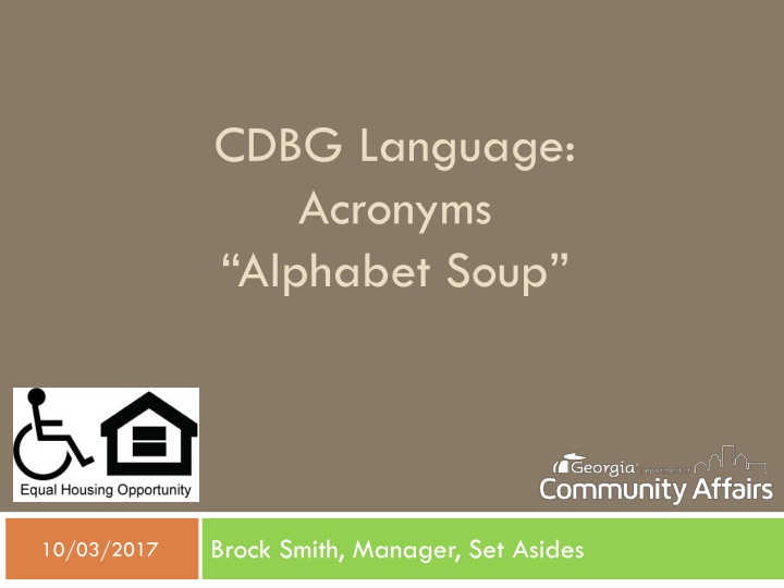 cdbg language acronyms alphabet soup