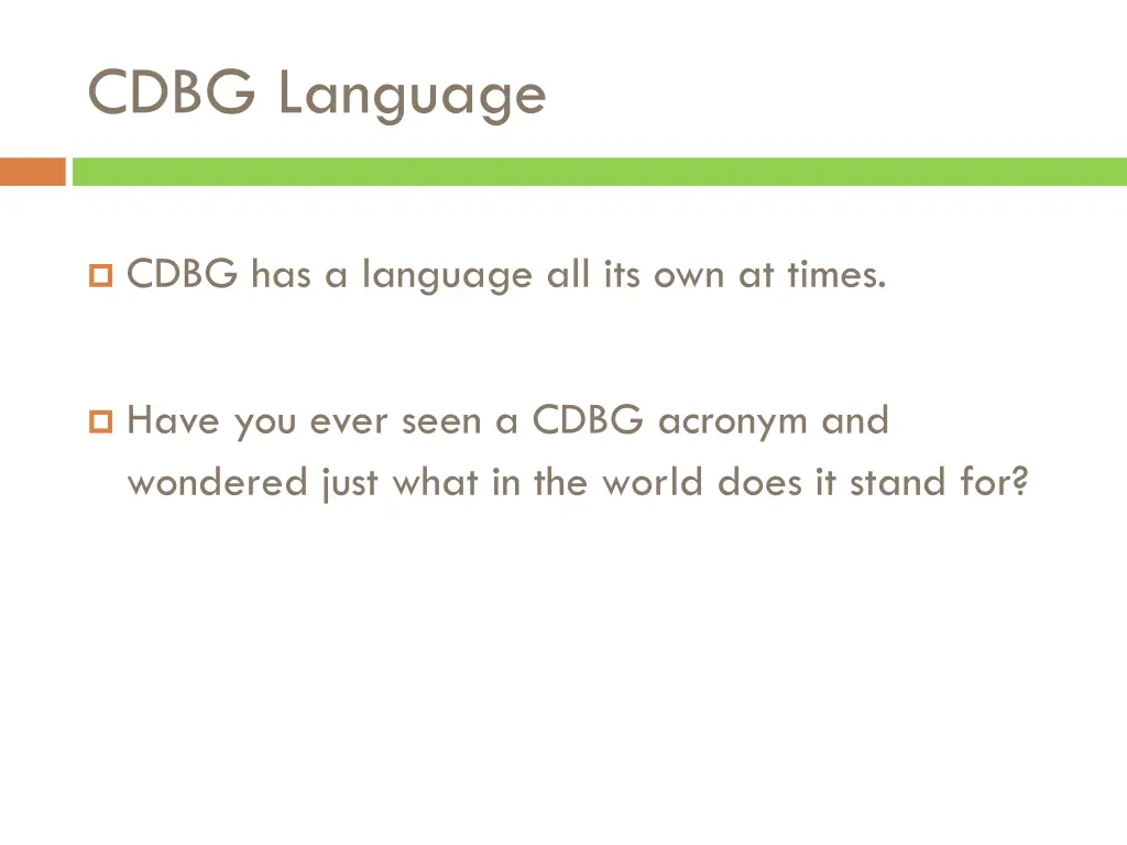 cdbg language