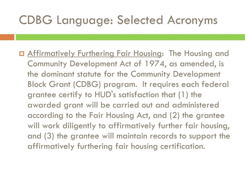 cdbg language selected acronyms