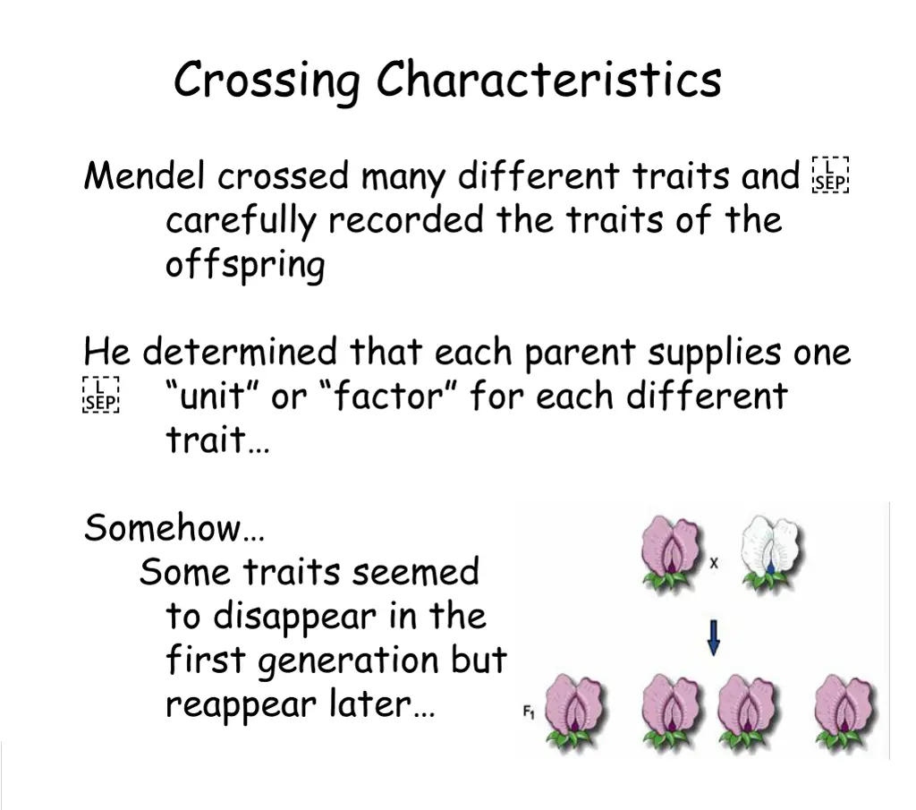 crossing characteristics