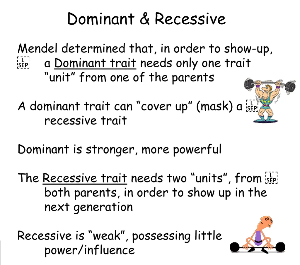 dominant recessive