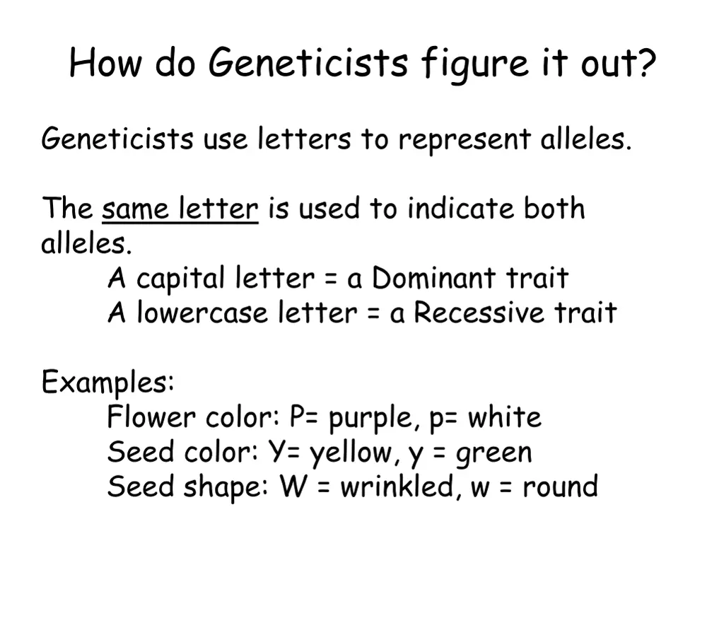 how do geneticists figure it out