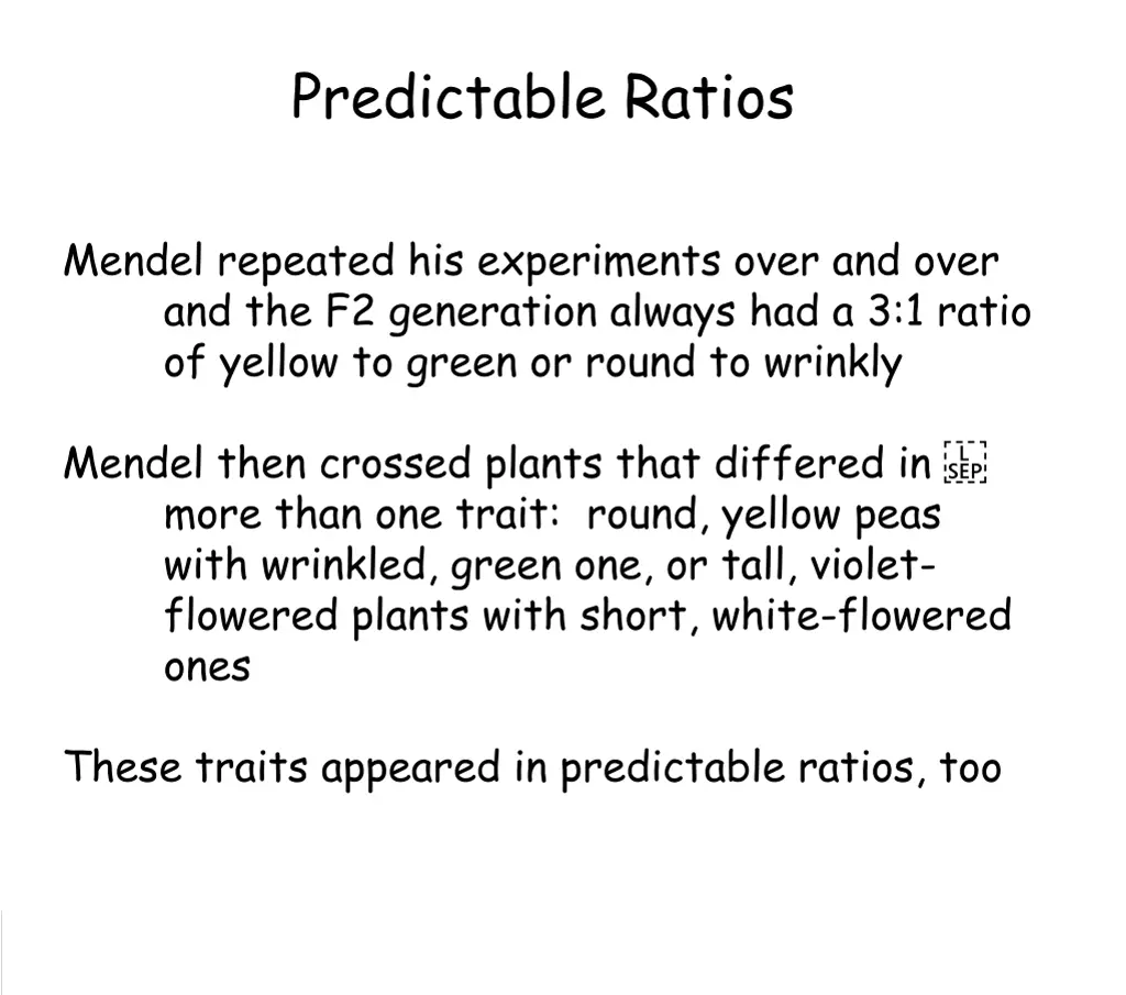 predictable ratios