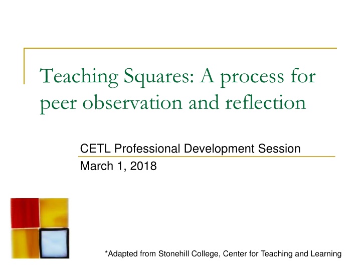 teaching squares a process for peer observation