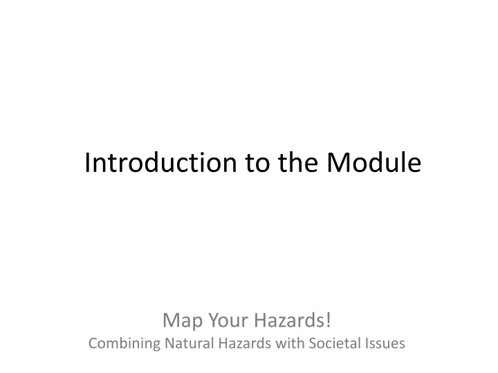 introduction to the module