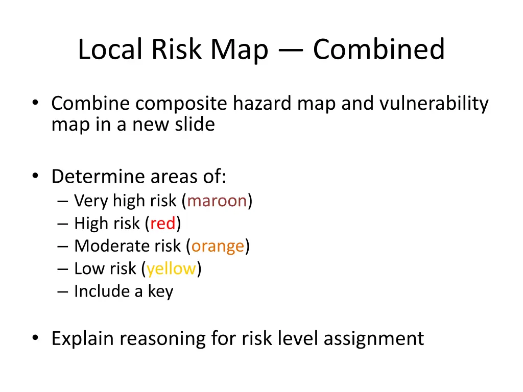 local risk map combined