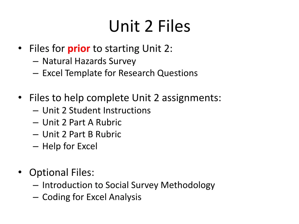 unit 2 files