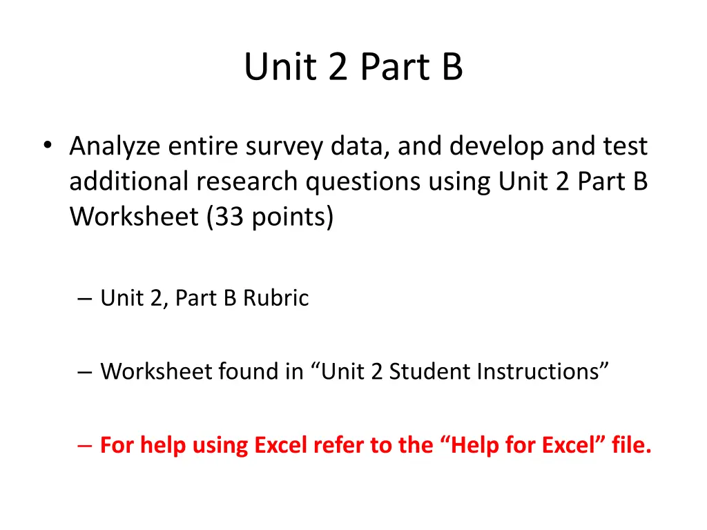 unit 2 part b