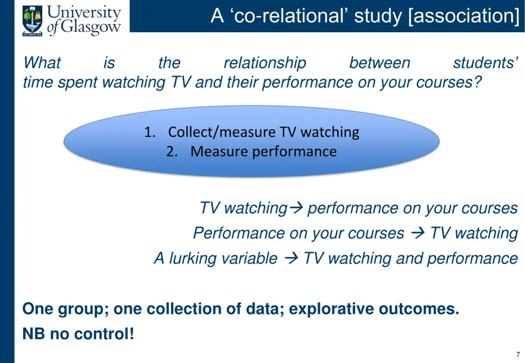 a co relational study association