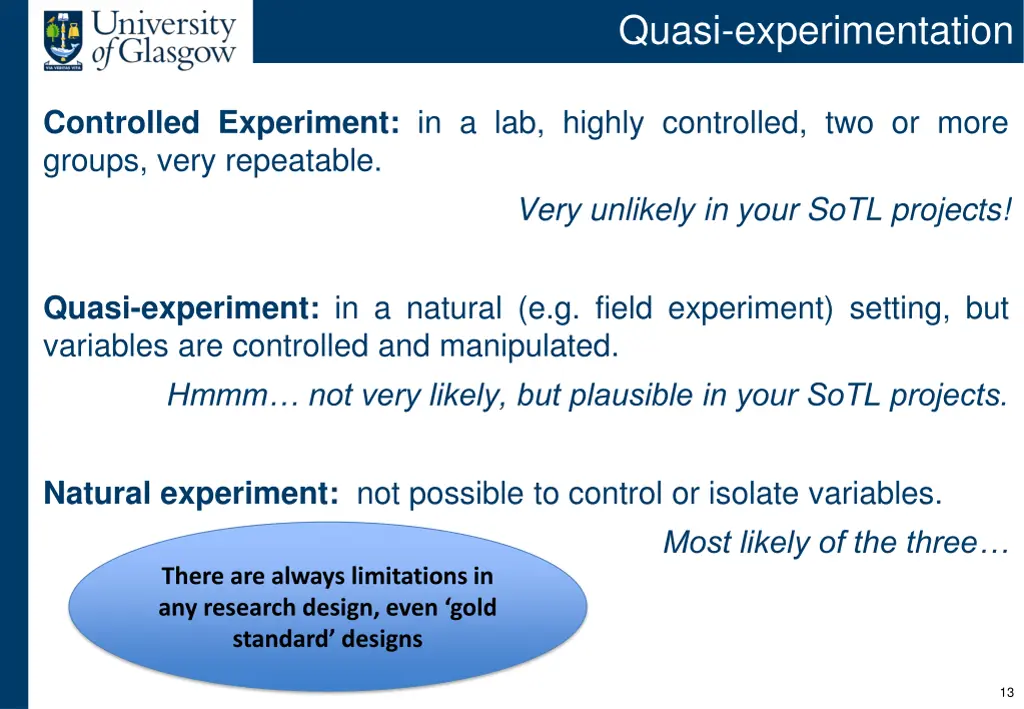 quasi experimentation