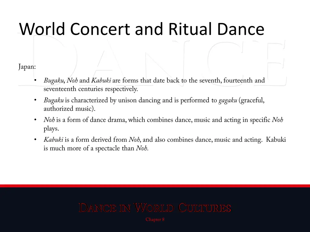 world concert and ritual dance 1