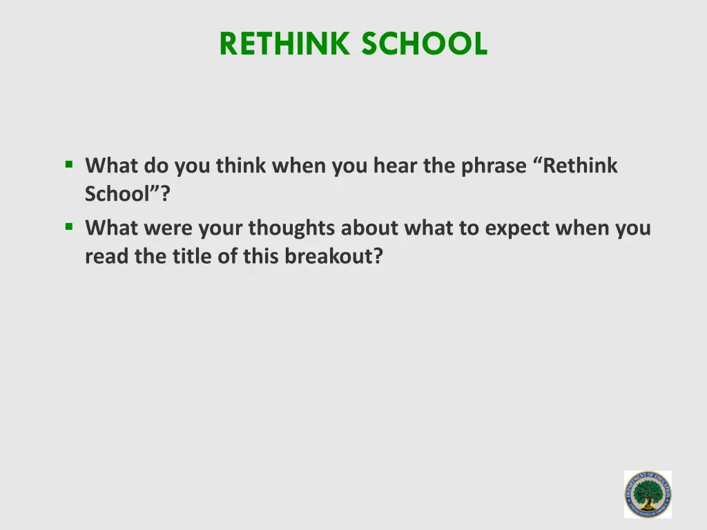 rethink school