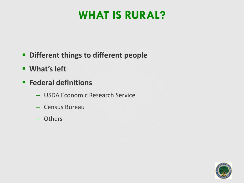 what is rural