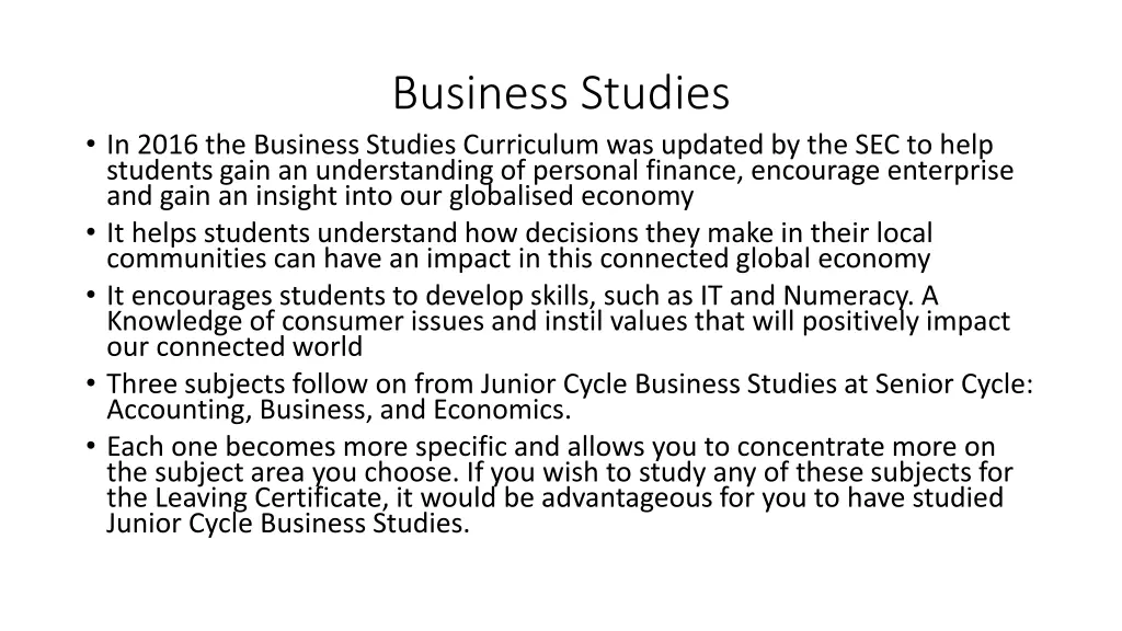 business studies