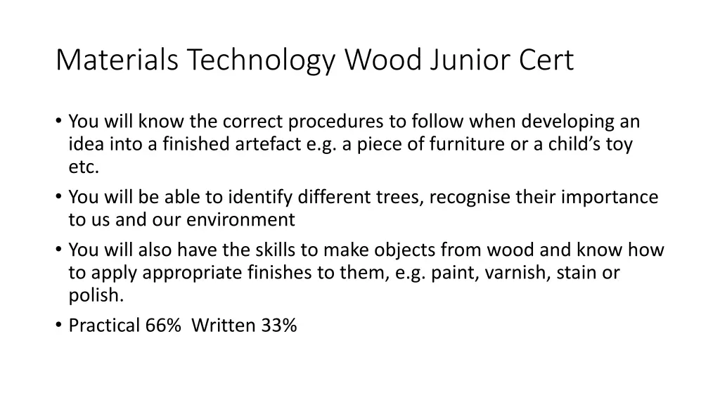 materials technology wood junior cert