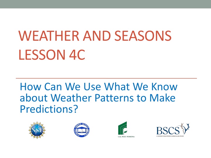 weather and seasons lesson 4c