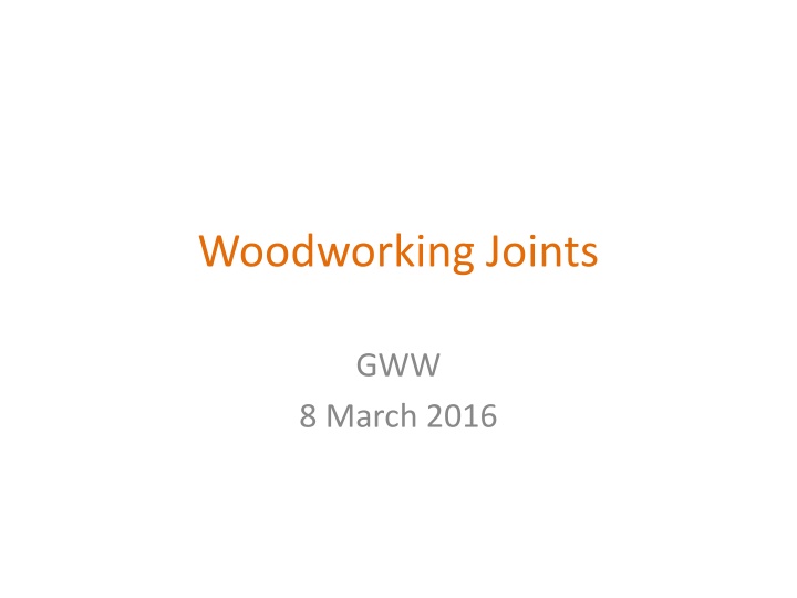 woodworking joints