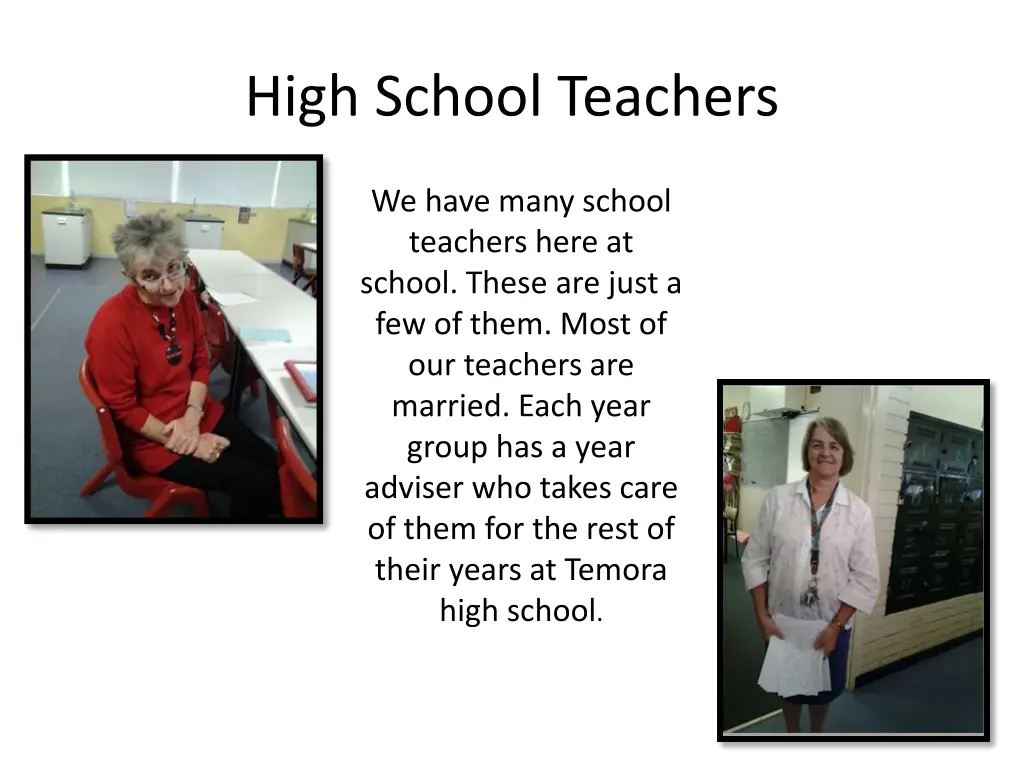 high school teachers