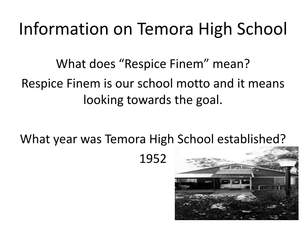 information on temora high school