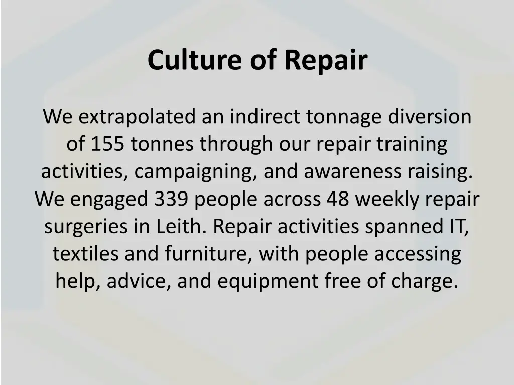 culture of repair