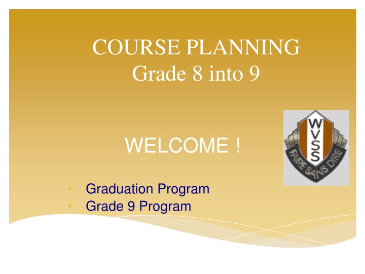 course planning grade 8 into 9